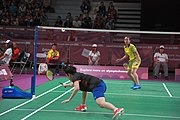 Deutsch: Badminton bei den Olympischen Jugendspielen 2018; Tag 4, 10. Oktober 2018; Viertelfinale Mädchen: Vu Thi Anh Thu (Vietnam) - Goh Jin Wei (Malaysia) 12-21, 9-21 26′ English: Badminton at the 2018 Summer Youth Olympics at 10 October 2018 – Girls Quarterfinal: Vu Thi Anh Thu (Vietnam) vs Goh Jin Wei (Malaysia) 12-21, 9-21 26′