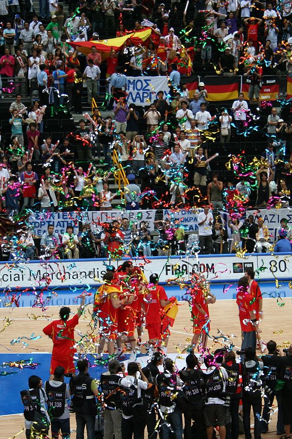 Spain's Gold Medal ceremony