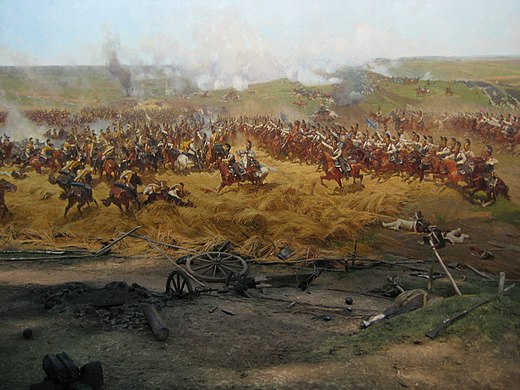 Зіткнення саксонських важких кавалеристів і польських уланів з російськими кірасирами в битві при Бородіно.