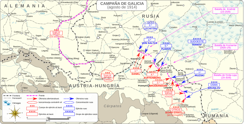 File:Battle of Galicia August 1914 Bitka za Galicijo avgust 1914-es.svg