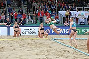 Deutsch: Beachhandball Europameisterschaften 2019 (Beach handball Euro); Tag 6: 7. Juli 2019 – Frauenfinale, Dänemark-Ungarn 2:0 (18:12, 23:22) English: Beach handball Euro; Day 6: 7 July 2019 – Women's Final – Denmark-Hungary 2:0 (18:12, 23:22)