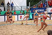 Deutsch: Beachhandball Europameisterschaften 2019 (Beach handball Euro); Tag 6: 7. Juli 2019 – Frauenfinale, Dänemark-Ungarn 2:0 (18:12, 23:22) English: Beach handball Euro; Day 6: 7 July 2019 – Women's Final – Denmark-Hungary 2:0 (18:12, 23:22)