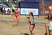 Deutsch: Beachhandball Europameisterschaften 2019 (Beach handball Euro); Tag 2: 3. Juli 2019 – Frauen, Vorrunde Gruppe A, Türkei-Norwegen 0:2 (17:22, 12:20) English: Beach handball Euro; Day 2: 3 July 2019 – Women Preliminary Round Group A – Turkey-Norway 0:2 (17:22, 12:20)