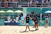 Deutsch: Beachvolleyball bei den Olympischen Jugendspielen 2018; Tag 11, 17. Oktober 2018; Jungen, Spiel um Platz 3 – Argentinien-Ungarn 2:0 (21–15/21–15) English: Beach volleyball at the 2018 Summer Youth Olympics at 17 October 2018 – Bronze Medal Match – Argentina-Hungary 2:0 (21–15/21–15)