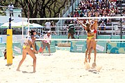 Deutsch: Beachvolleyball bei den Olympischen Jugendspielen 2018; Tag 9, 15. Oktober 2018; Mädchen, Viertelfinale: Puerto Rico-Russland 0–2 (12–21/10–21) English: Beach volleyball at the 2018 Summer Youth Olympics at 15 October 2018 – Girls Quarterfinals: Puerto Rico-Russia 0–2 (12–21/10–21)