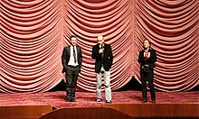 Victor Clavijo and F. Javier Gutierrez in discussion with audience, 2008 Berlinalediscussion.jpg