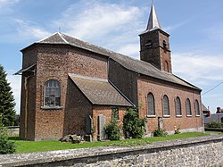 Bettrechies (Nord, Fr) église, latéral.JPG