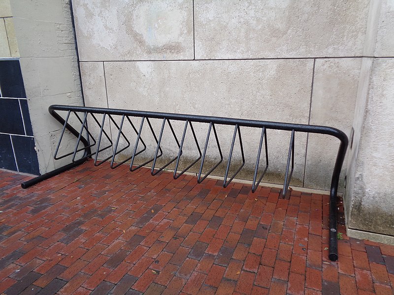 File:Bicycle rack in front of Jacksonville Public Library Main.JPG
