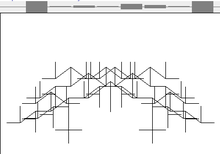 "Biomorph" that randomly evolves following changes of several numeric "genes", determining its shape. The gene values are given as bars on the top. BiomorphBounce.png