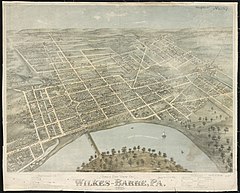 Panoramic map of Wilkes-Barre, 1872 Birds eye view of Wilkes-Barre, Pa. (2675064226).jpg