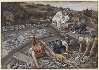 James Tissot, The Miraculous Draught of Fishes, Brooklyn Museum Brooklyn Museum - The Miraculous Draught of Fishes (La peche miraculeuse) - James Tissot - overall.jpg
