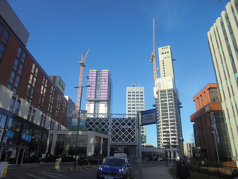 File:Building works seen from the bottom of Wade Lane, Leeds (5th March 2020).jpg