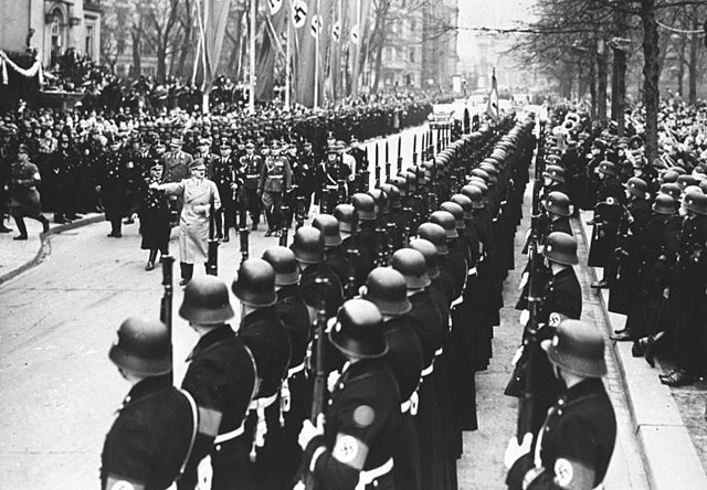 The Leibstandarte SS Adolf Hitler on parade in Berlin, 1938