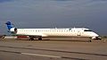Pesawat Bombardier milik Garuda yang tidak beroperasi lagi.