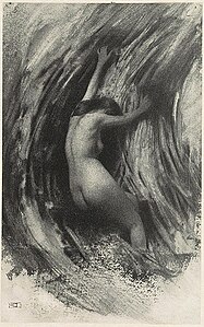 Robert Demachy, La Lutte (1904), gomme bichromatée.