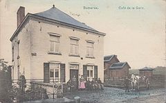 Café de la gare de Bomerée en 1912