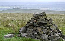 Winter Hill cairn site Cairn on Winter Hill - geograph.org.uk - 1899962.jpg