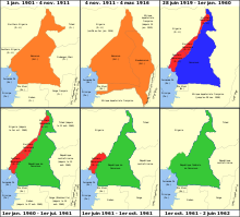 Description de l'image Cameroon boundary changes-fr.svg.