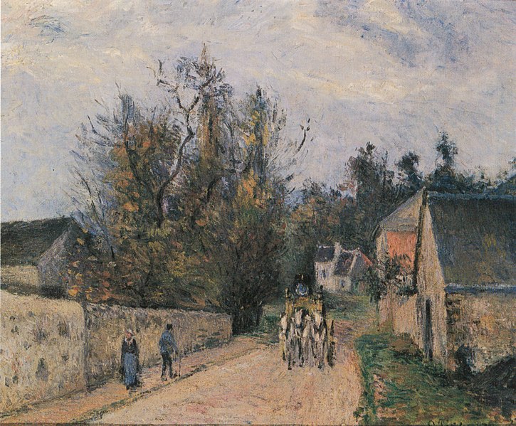 File:Camille Pissarro - La Route d´Ennery à L´Hermitage, Pontoise - 1877.jpg