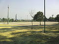 Canchas de fútbol en el Parque Batallón de San Patricio, en la delegación Álvaro Obregón, CDMX.