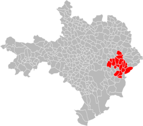 Lokalitet for kommuner i Pont du Gard