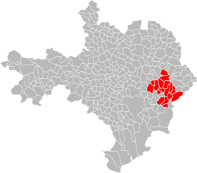 Posizione della Comunità dei comuni di Pont du Gard