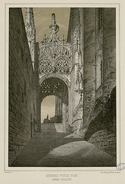 File:Cathédrale Ste Cécile d'Albi. Grand escalier (t. I, n° 9) - Fonds Ancely - B315556101 A DUMEGE 015.jpg