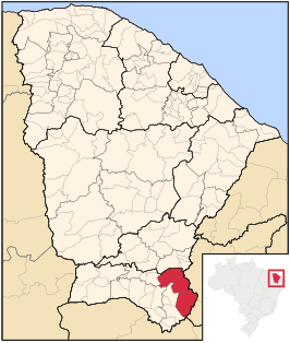 Ligging van de Braziliaanse microregio Barro in Ceará