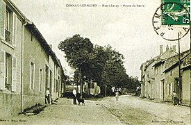 La rue Chanzy - route de Berru