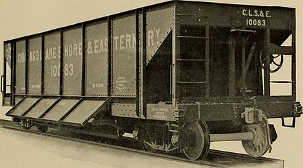 Hopper car from the Chicago, Lake Shore & Eastern Railway