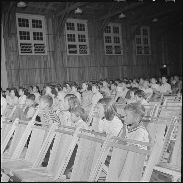 File:Closing of the Jerome Relocation Center, Denson, Arkansas. A group of interested youngsters view th . . . - NARA - 539785.jpg