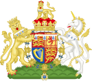 Coat of Arms of George, Duke of Kent (Order of the Seraphim).svg