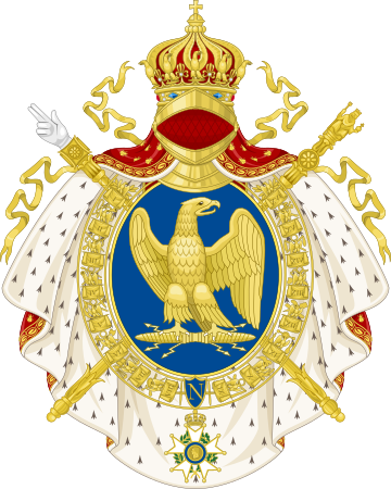 File:Coat of arms of the First French Empire, round shield version (type 2).svg