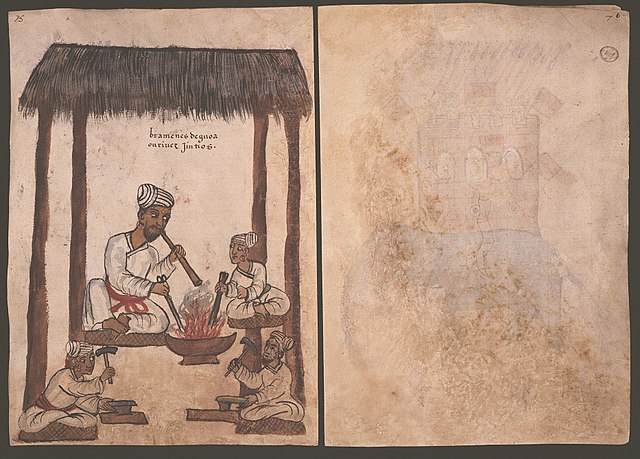 A Brahmin goldsmith from Goa, 16th century India
