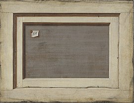 Cornelius Norbertus Gijsbrechts (1657-1683), Trompe l'oeil. Bagsiden af et indrammet maleri, 1668-1672 KMS1989.jpg