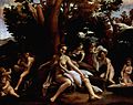 Giove seduce Leda sotto forma di cigno, dipinto del Correggio, Berlino, Staatliche Museen.