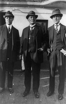 Jose C. Delgado,Victoriano Huerta and Abraham F. Ratner. Delgado Huerta Ratner.jpg