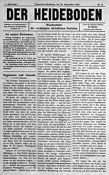 Der Heideboden, Titelblatt vom 24. September 1919.jpg