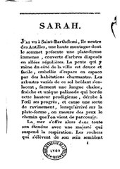 Marceline Desbordes-Valmore, Sarah, 1821    