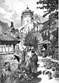 File:Die Gartenlaube (1899) b 0365.jpg (S) Sonntagmorgen auf der Stadtmauer Nach einer Originalzeichnung von Paul Hey