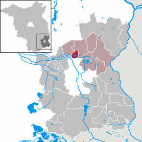 Poziția Drehnow pe harta districtului Spree-Neiße