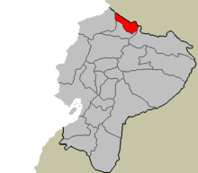 Розташування провінції Карчі на мапі Еквадору
