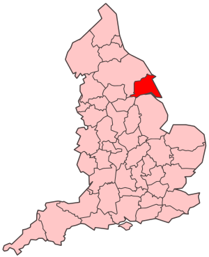 East Riding of Yorkshire op de kaart