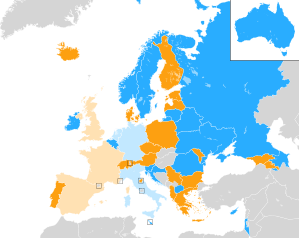 Results of the semi-final allocation draw
Participating countries in the first semi-final
Pre-qualified for the final but also voting in the first semi-final
Participating countries in the second semi-final
Pre-qualified for the final but also voting in the second semi-final ESC 2020 Semi-Finals 2.svg