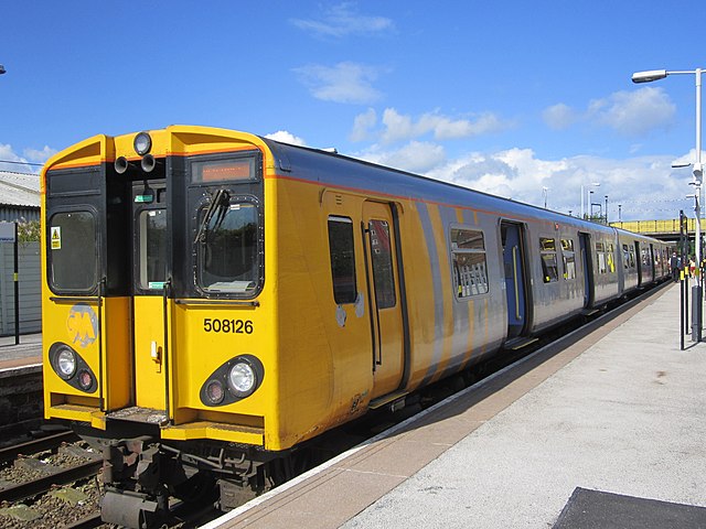 Merseyrail 508126 at Ellesmere Port station in June 2012
