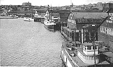 Looking northwest on the waterfront in 1907.