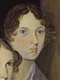 Emily Brontë, um 1834 (Ausschnitt aus dem Gemälde „The Brontë sisters“ ihres Bruders Brannwell Brontë)