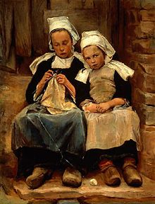 Enella Benedict, Brittany Children, 1892, exhibited in the 1893 Columbian World's Exposition, National Museum of Women in the Arts