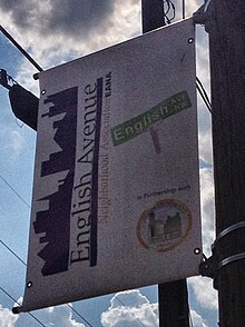 English Avenue banner on street light pole English Avenue banner.JPG