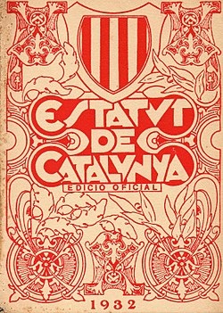 Portada de l'Estatut de Núria (1932)